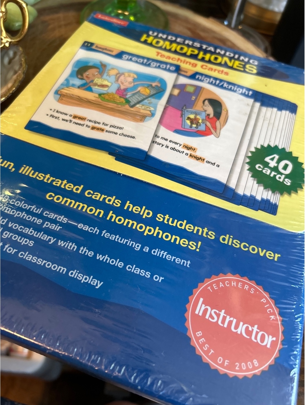 Instructor Understanding Homophones Teaching Cards - 40 Cards